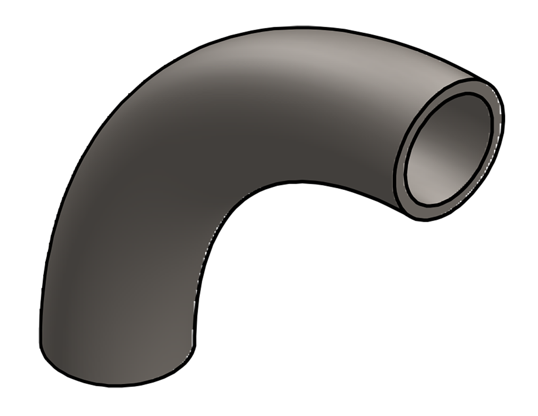 Picture of #345 - STEEL 1" PIPE 90° ELBOW 4" C.L.R.