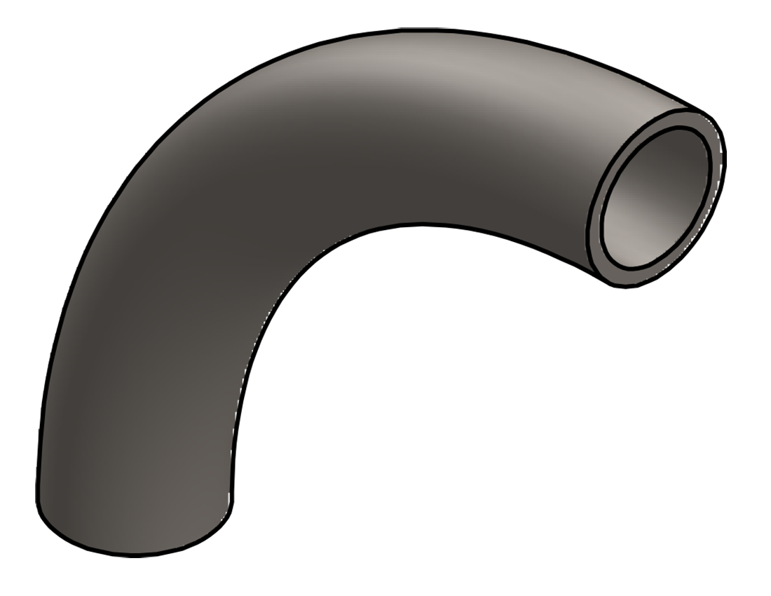 Picture of #355 - STEEL 1" PIPE 90° ELBOW 5" C.L.R.