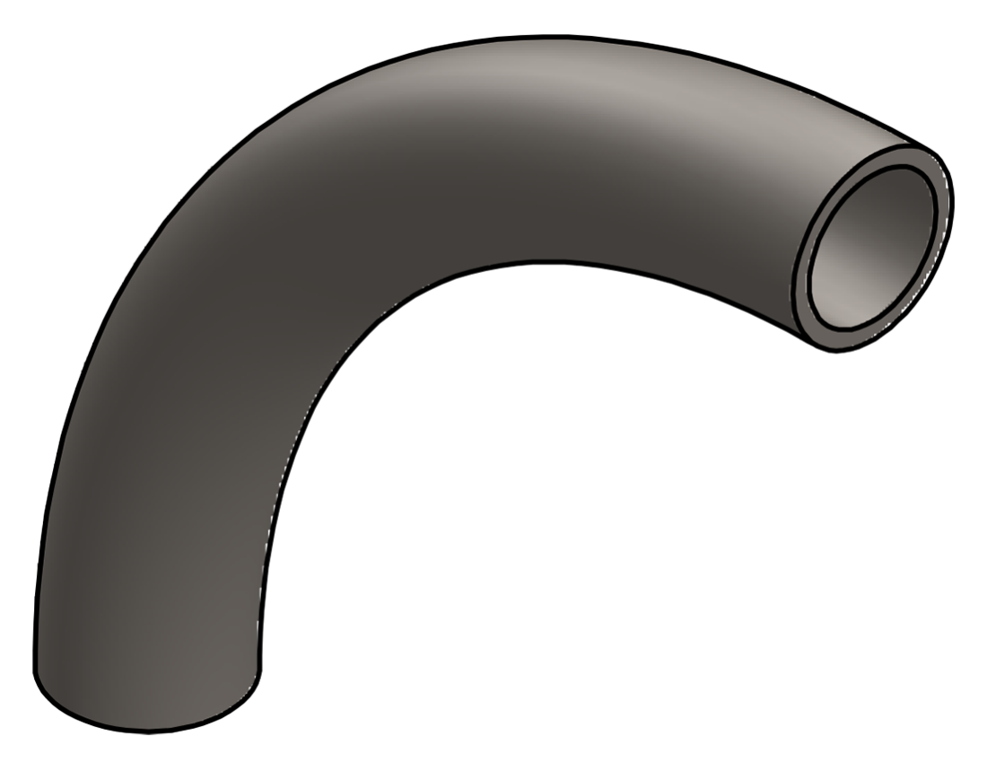 Picture of #365 - STEEL 1" PIPE 90° ELBOW 6" C.L.R.