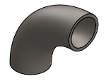 #435 - STEEL 1 1/4" PIPE 90° ELBOW 3" C.L.R.