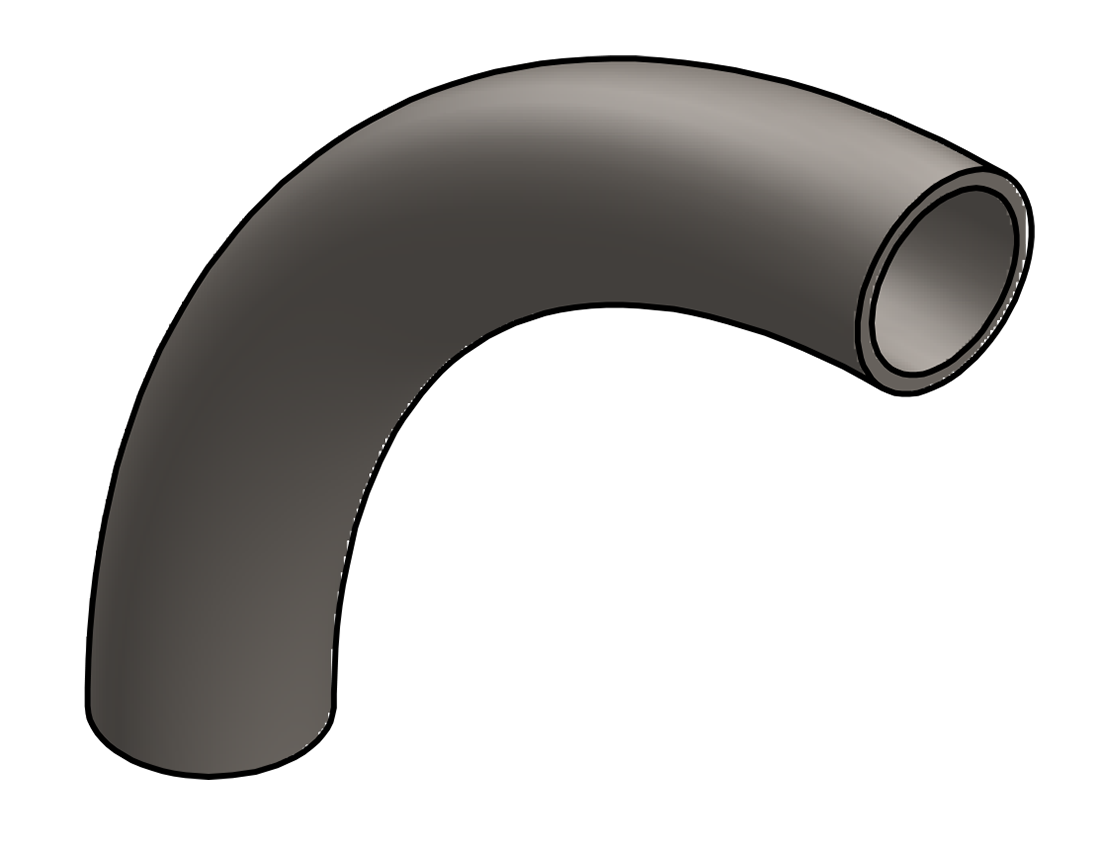 Picture of #475 - STEEL 1 1/4" PIPE 90° ELBOW 7" C.L.R.