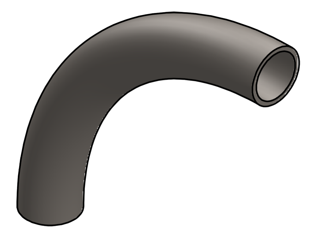 Picture of #485 - STEEL 1 1/4" PIPE 90° ELBOW 8" C.L.R.