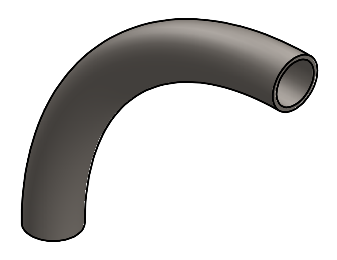 Picture of #495 - STEEL 1 1/4" PIPE 90° ELBOW 9" C.L.R.