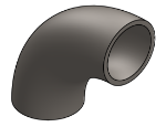 #535 - STEEL 1 1/2" PIPE 90° ELBOW 3" C.L.R.