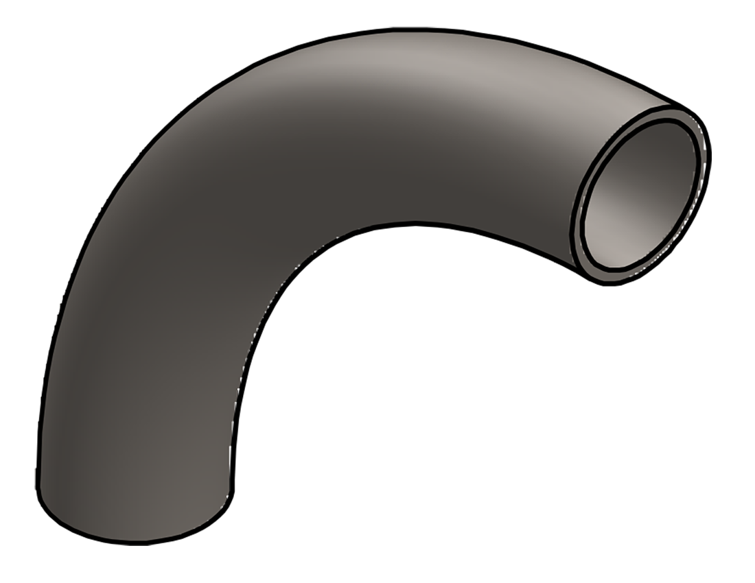 Picture of #575 - STEEL 1 1/2" PIPE 90° ELBOW 7" C.L.R.