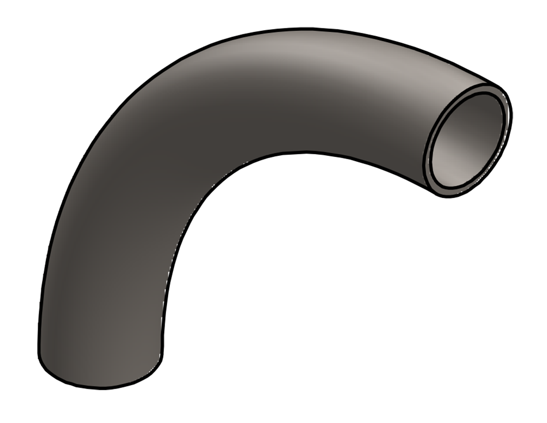 Picture of #585 - STEEL 1-1/2" PIPE 90° ELBOW 8" C.L.R.