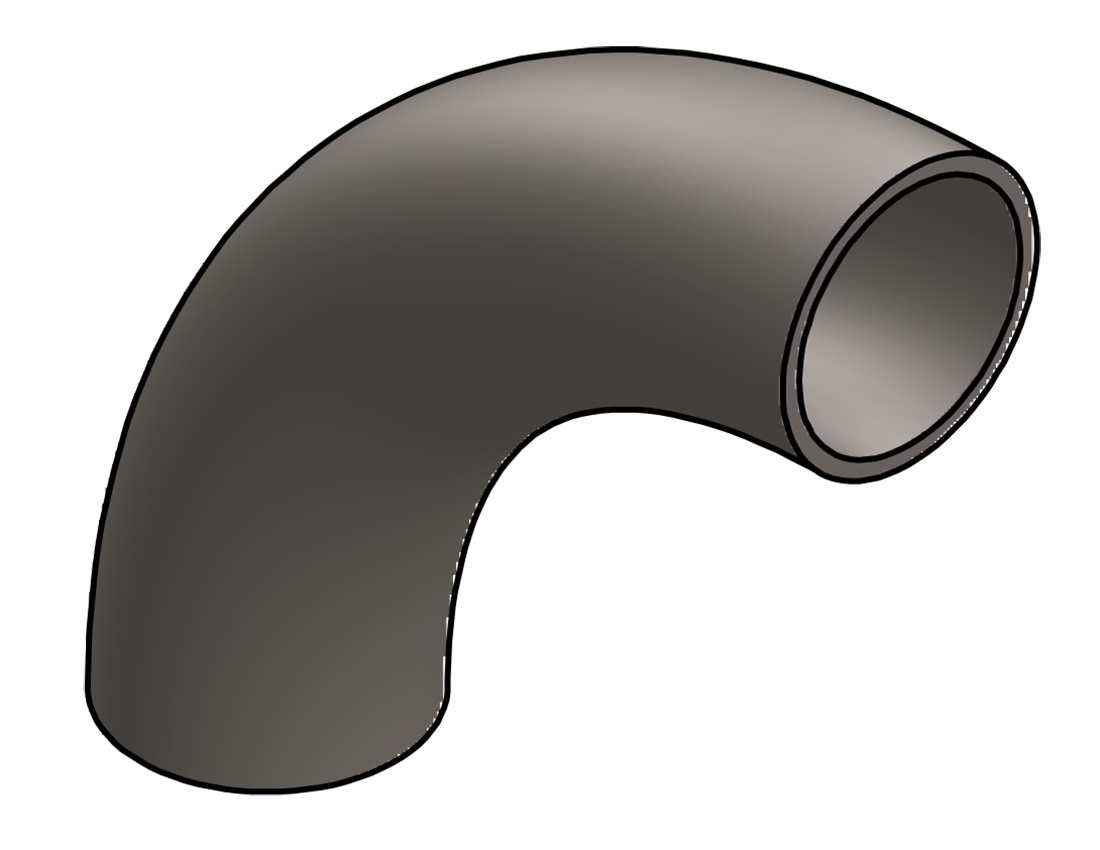 Picture of #665 - STEEL 2" PIPE 90° ELBOW 6" C.L.R.