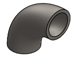 Picture of #205 - STEEL 3/4" PIPE 90° ELBOW 1.5" C.L.R.