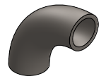 Picture of #215 - STEEL 3/4" PIPE 90° ELBOW 2" C.L.R.