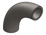 Picture of #225 - STEEL 3/4" PIPE 90° ELBOW 2.5" C.L.R.