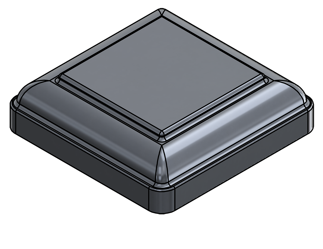 Picture of #NC600-AL - ALUMINUM 6" SQ. TUBE NEWEL CAP