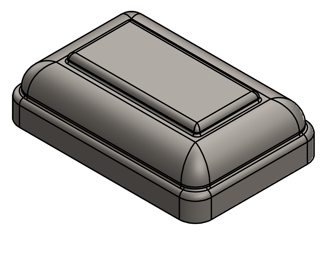 Picture of #NC460 - STEEL 4"x6" Rectangular TUBE NEWEL CAP