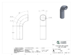 Picture of #1526 - ALUMINUM 1 1/2" PIPE 90° ELBOW W/ 1 TANGENT 2.5" C.L.R.