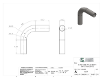 Picture of #6657 - STAINLESS STEEL 2 1/2" TUBE 90° ELBOW W/ 2 TANGENTS 5" C.L.R.