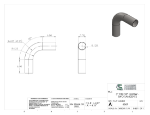 Picture of #6867 - STAINLESS STEEL 3 1/2" TUBE 90° ELBOW W/ 2 TANGENTS 6" C.L.R.