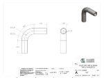 Picture of #537 - STEEL 1 1/2" PIPE 90° ELBOW W/ 2 TANGENTS 3" C.L.R.