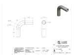 Picture of #757 - STEEL 2 1/2" PIPE 90° ELBOW W/ 2 TANGENTS 5" C.L.R.