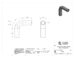 Picture of #2527 - STAINLESS STEEL 1 1/2" PIPE 90° ELBOW W/ 2 TANGENTS 2.5" C.L.R.