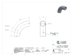 Picture of #E445-AL - ALUMINUM 1-1/4" PIPE 90° ECONOMY FORMED ELBOW 3" I.R.