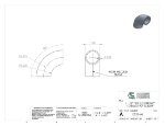 Picture of #E525-AL - ALUMINUM 1-1/2" PIPE 90° ECONOMY FORMED ELBOW 1.625" I.R.