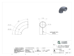 Picture of #E535-AL - ALUMINUM 1-1/2" PIPE 90° ECONOMY FORMED ELBOW 2" I.R.