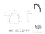 Picture of #2568 - STAINLESS STEEL 1 1/2" PIPE 180° ELBOW W/ TANGENTS 6" C.L.R.