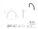 Picture of #6268 - STAINLESS STEEL 1 1/4" TUBE 180° ELBOW W/ TANGENTS 6" C.L.R.