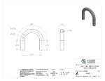 Picture of #6348 - STAINLESS STEEL 1 1/2" TUBE 180° ELBOW W/ TANGENTS 4" C.L.R.