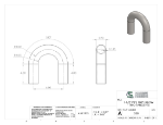 Picture of #538 - STEEL 1 1/2" PIPE 180° ELBOW W/ TANGENTS 3" C.L.R.