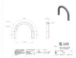 Picture of #1358 - ALUMINUM 1" PIPE 180° ELBOW W/ TANGENTS 5" C.L.R.