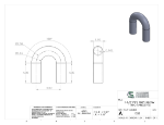 Picture of #1528 - ALUMINUM 1-1/2" PIPE 180° ELBOW W/ TANGENTS 2.5" C.L.R.