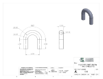 Picture of #1538 - ALUMINUM 1 1/2" PIPE 180° ELBOW W/ TANGENTS 3" C.L.R.