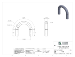 Picture of #1668 - ALUMINUM 2" PIPE 180° ELBOW W/ TANGENTS 6" C.L.R.