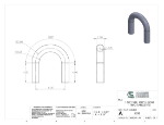 Picture of #5338 - ALUMINUM 1 1/2" TUBE 180° ELBOW W/ TANGENTS 3" C.L.R.