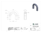 Picture of #5758 - ALUMINUM 3" TUBE 180° ELBOW W/TANGENTS 5" C.L.R.