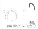 Picture of #2358 - STAINLESS STEEL 1" PIPE 180° ELBOW W/ TANGENTS 5" C.L.R.