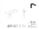 Picture of #SEST30016906.006T - STEEL   3" O.D. X .065 WALL (16 GAGE) 90° ELL 6" C.L.R.