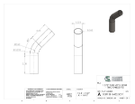 Picture of #SEST13816452.503T - STEEL  1 3/8" O.D. X .065 WALL (16 GAGE) 45° ELL 2 1/2" C.L.R.