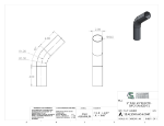 Picture of #SEAL20016454.004T - ALUMINUM  2" O.D. X .065 WALL 45° ELL 4" C.L.R.