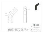 Picture of #SESS13816452.503T -  STAINLESS STEEL   1 3/8" O.D. X .065 WALL (16 GAGE) 45° ELL 2" C.L.R.