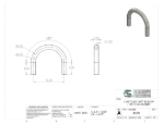 Picture of #4358 - STEEL 1 1/2" TUBE 180° ELBOW W/ TANGENTS 5" C.L.R. 