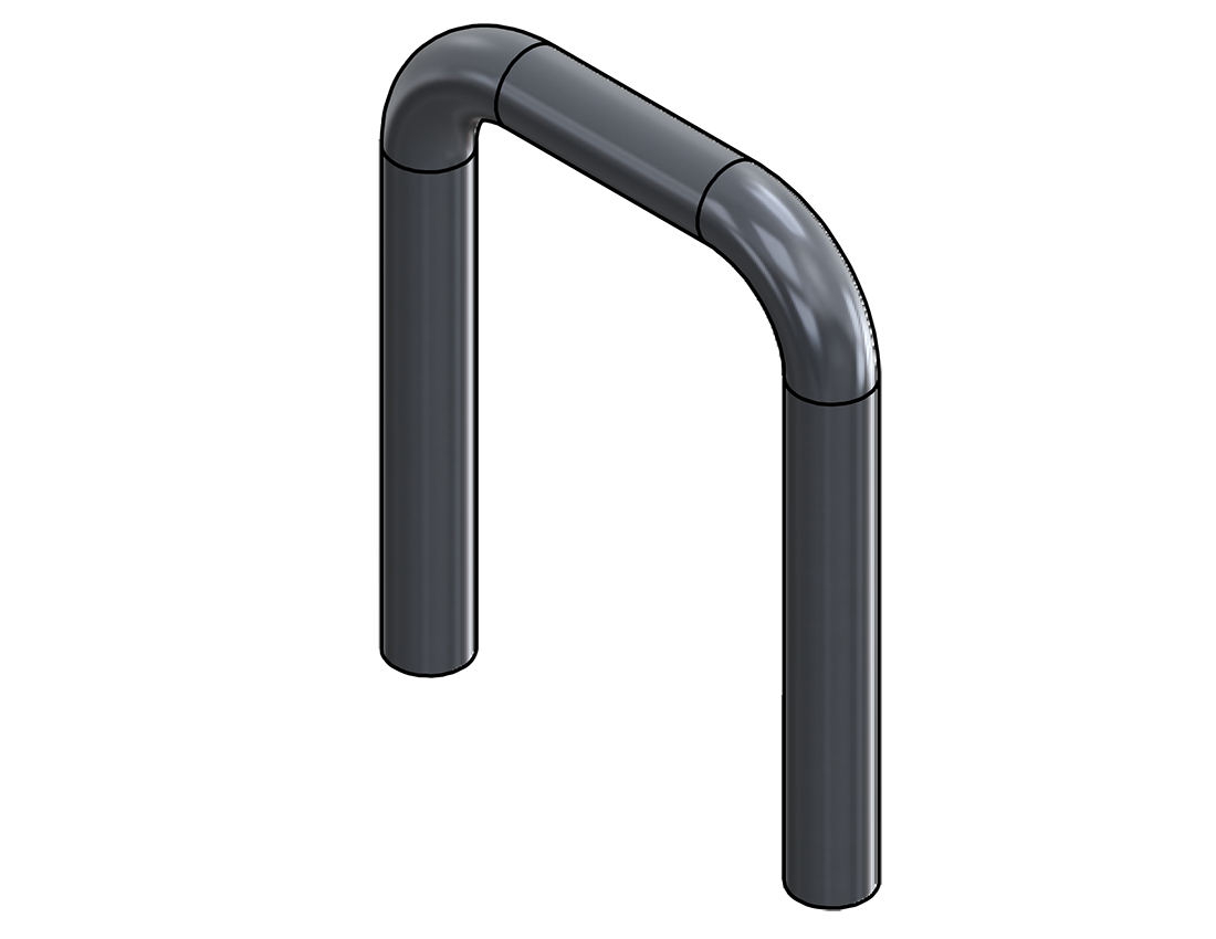 Picture of UEL20015-AL - ALUMINUM 2" TUBE U-END LOOP